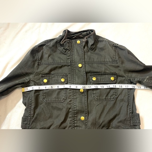 J. Crew Relaxed Boyfriend Field Utility Jacket Army Green Women’s Medium Petite - Picture 9 of 16